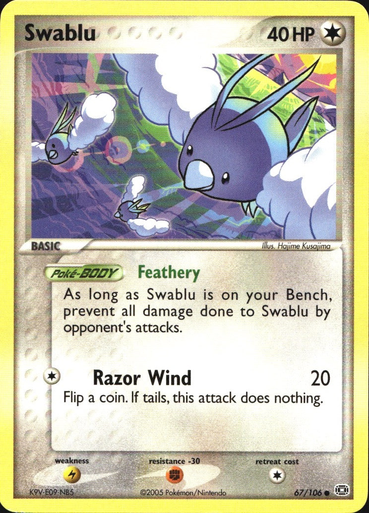 Swablu 67/106 Common Emerald Pokemon Near Mint
