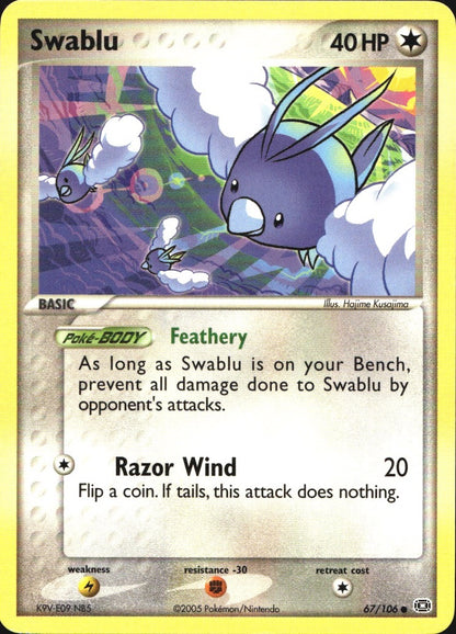 Swablu 67/106 Common Emerald Pokemon Near Mint