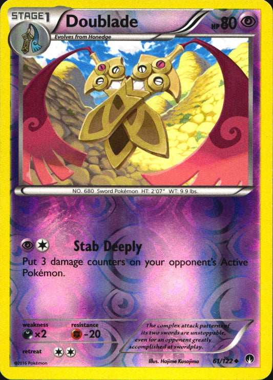 Doublade 61/122 Uncommon BREAKpoint Pokemon Reverse Holo Near Mint