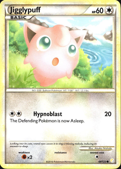 Jigglypuff 68/123 Common HeartGold & SoulSilver Pokemon Near Mint