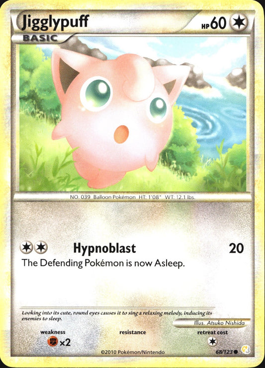 Jigglypuff 68/123 Common HeartGold & SoulSilver Pokemon Near Mint
