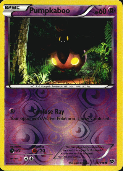 Pumpkaboo 56/146 Common XY Pokemon Reverse Holo Near Mint