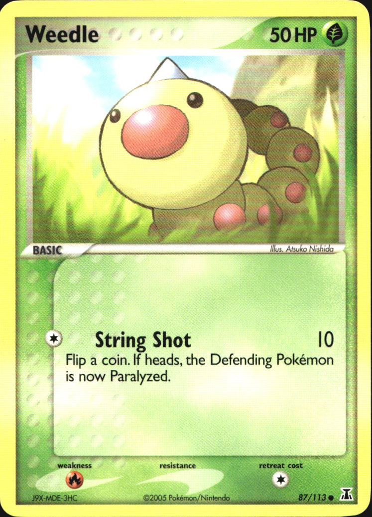 Weedle 87/113 Common Delta Species Pokemon Near Mint