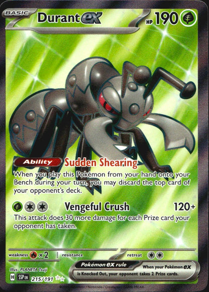 Durant ex 215/191 Ultra Rare Surging Sparks Pokemon Near Mint