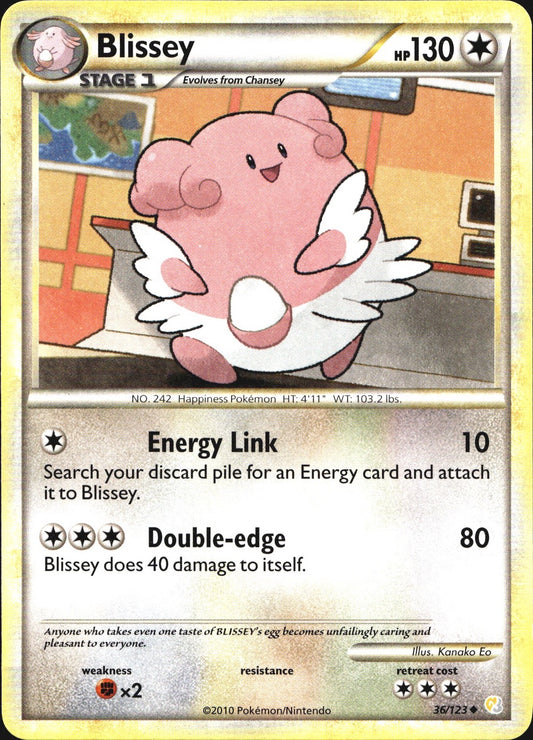Blissey 36/123 Uncommon HeartGold & SoulSilver Pokemon Near Mint