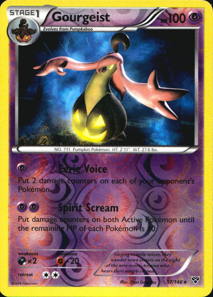 Gourgeist 57/146 Holo Rare XY Pokemon Reverse Holo Near Mint
