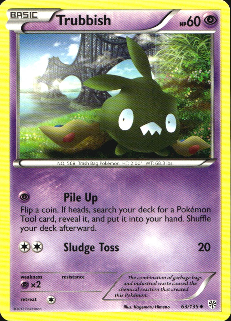 Trubbish 63/135 Uncommon Plasma Storm Pokemon Near Mint
