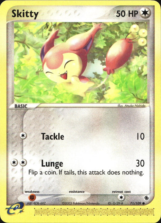 Skitty 71/109 Common Ruby & Sapphire Pokemon Near Mint