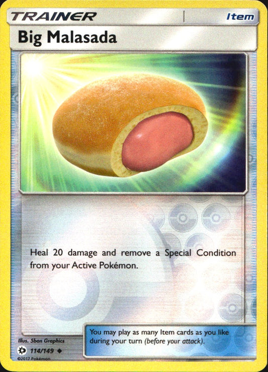 Big Malasada 114/149 Uncommon Sun & Moon Pokemon Reverse Holo Near Mint