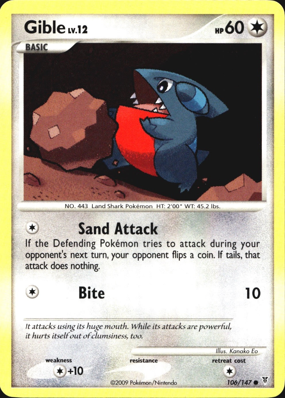 Gible 106/147 Common Supreme Victors Pokemon Near Mint