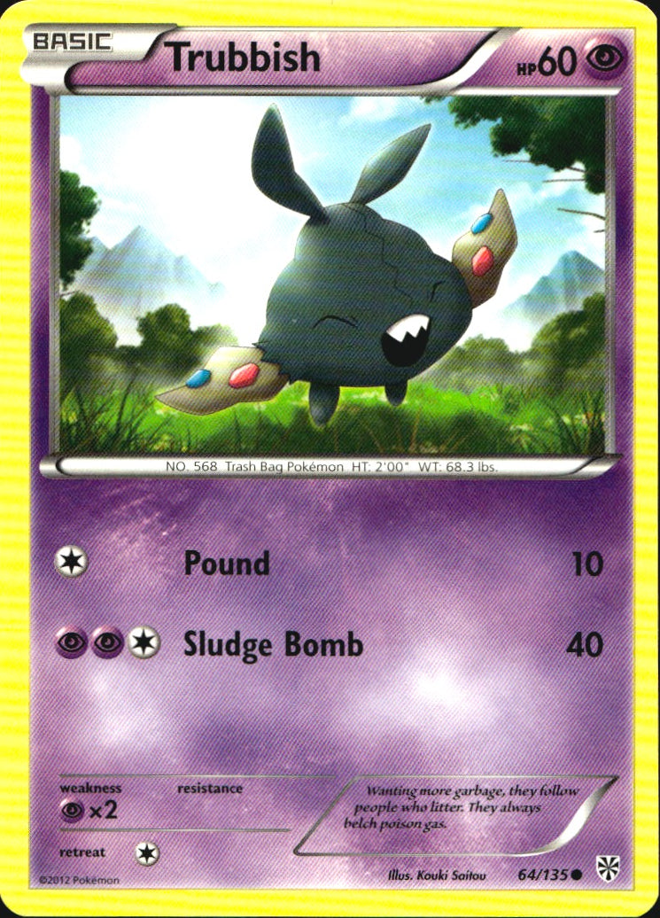 Trubbish 64/135 Common Plasma Storm Pokemon Near Mint