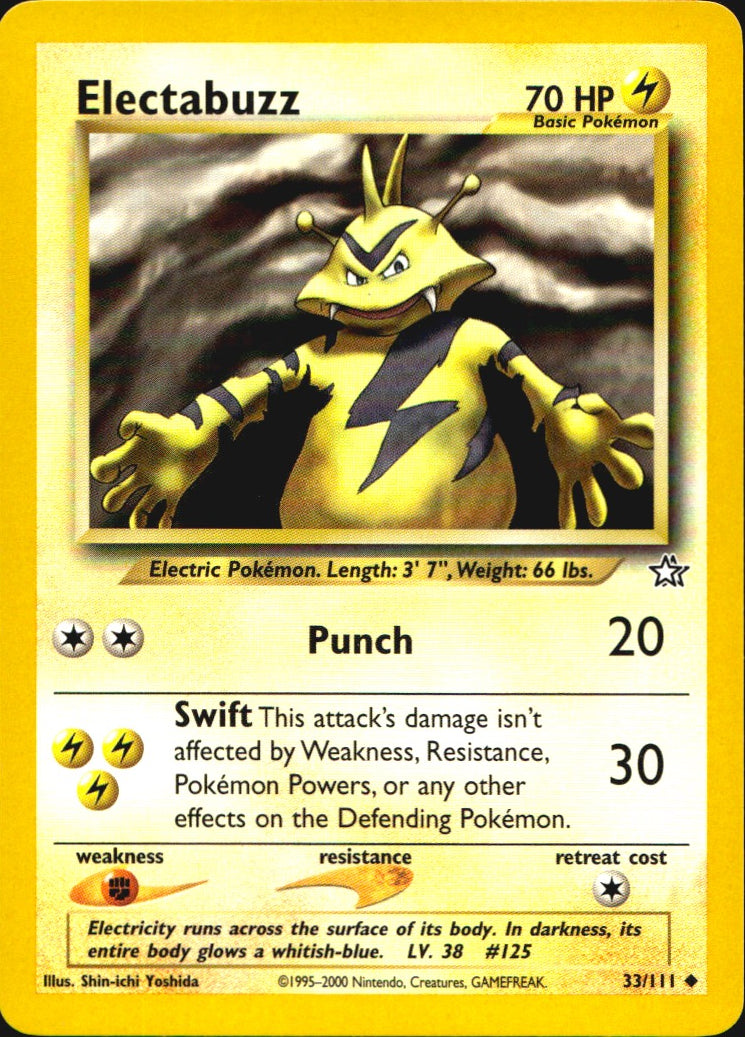Electabuzz 33/111 Uncommon Neo Genesis Pokemon Near Mint
