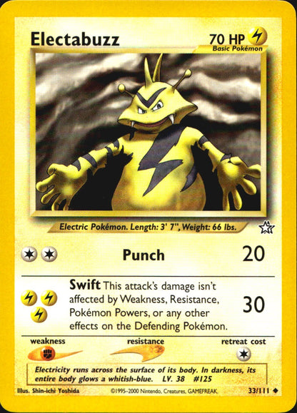 Electabuzz 33/111 Uncommon Neo Genesis Pokemon Near Mint