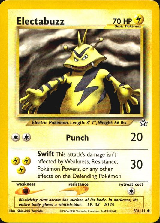 Electabuzz 33/111 Uncommon Neo Genesis Pokemon Near Mint