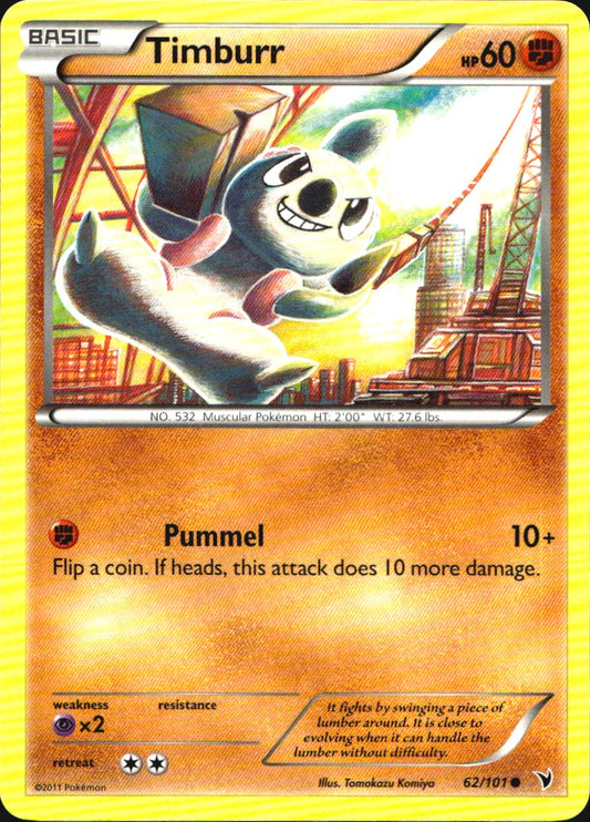 Timburr 62/101 Common Noble Victories Pokemon Near Mint