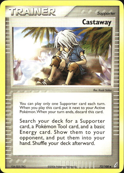 Castaway 72/100 Uncommon Crystal Guardians Pokemon Near Mint