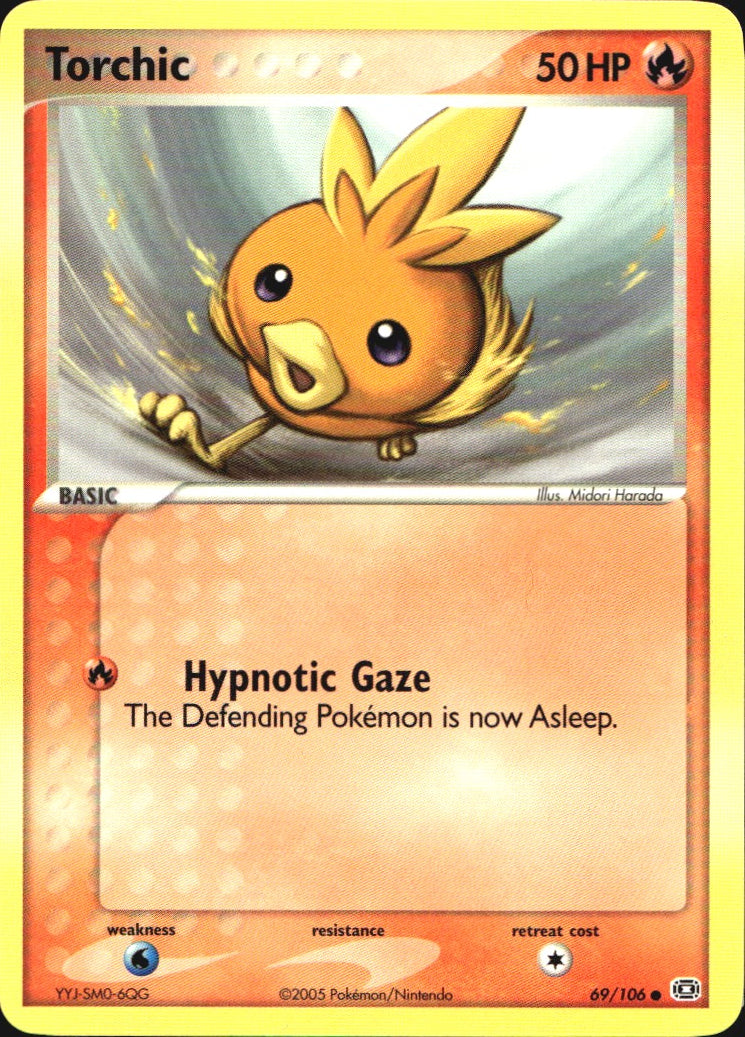Torchic 69/106 Common Emerald Pokemon Near Mint