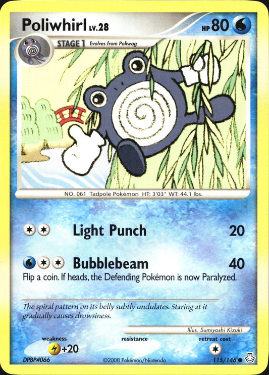 Poliwhirl 115/146 Common Legends Awakened Pokemon Near Mint