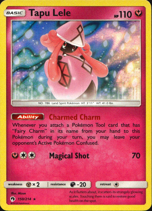 Tapu Lele 150/214 Holo Rare Lost Thunder Pokemon Near Mint