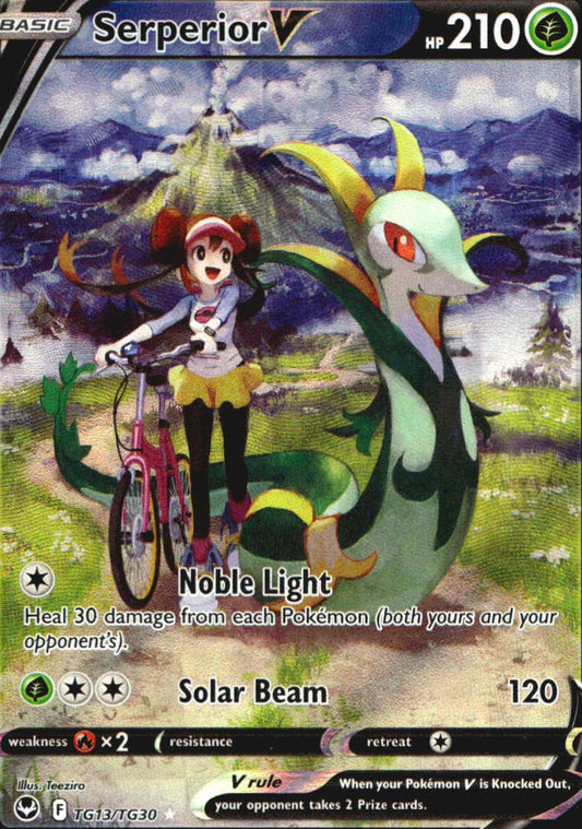 Serperior V TG13/TG30 Holo Rare V Silver Tempest Trainer Gallery Pokemon NM