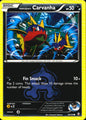 Team Aqua's Carvanha 20/34 Common Double Crisis Pokemon Near Mint