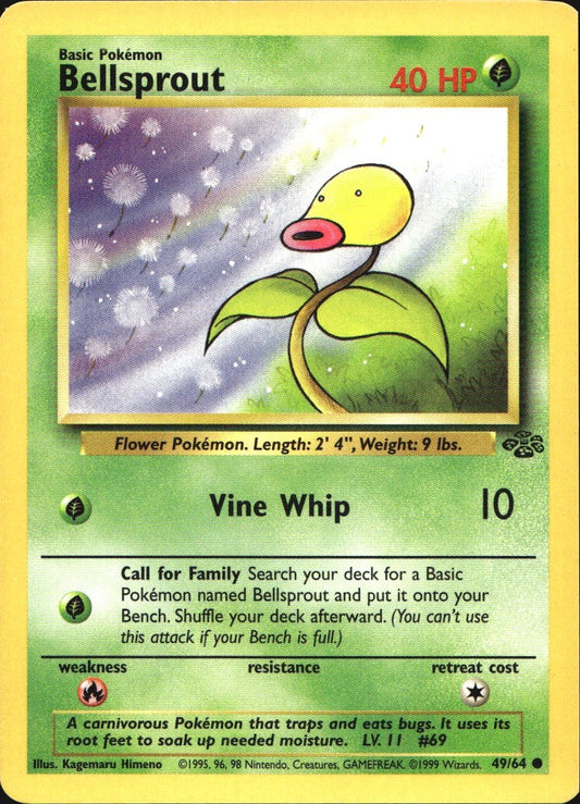 Bellsprout 49/64 Common Jungle Pokemon Near Mint
