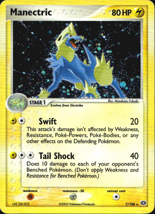 Manectric 7/106 Holo Rare Emerald Pokemon Near Mint