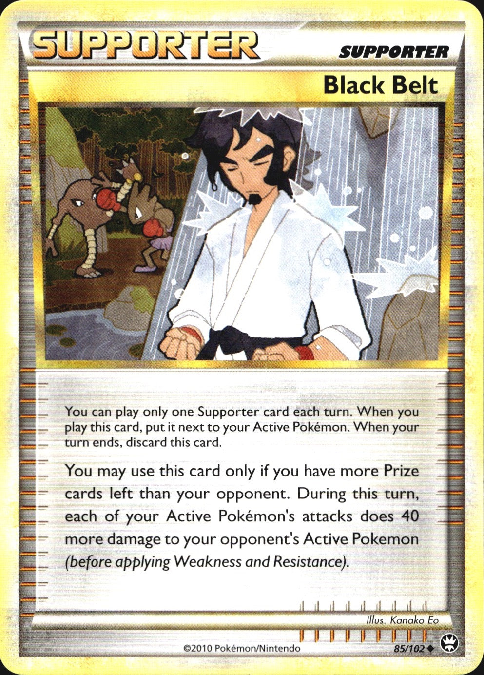 Black Belt 85/102 Uncommon HGSS Triumphant Pokemon Near Mint