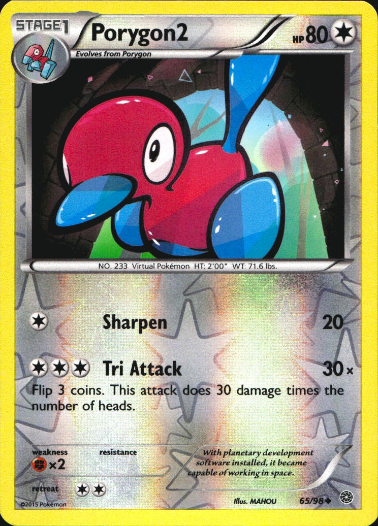 Porygon2 65/98 Uncommon Ancient Origins Pokemon Reverse Holo Near Mint