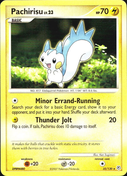 Pachirisu 35/130 Rare Diamond & Pearl Pokemon Near Mint
