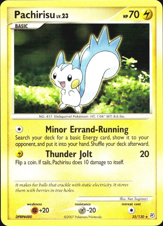 Pachirisu 35/130 Rare Diamond & Pearl Pokemon Near Mint