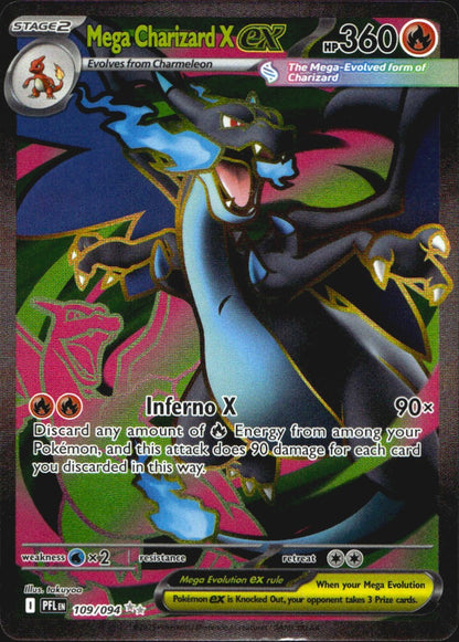 Mega Charizard X ex 109/094 Ultra Rare Phantasmal Flames Pokemon Near Mint