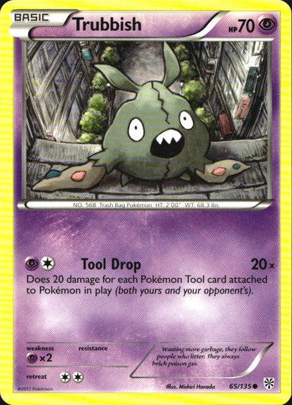 Trubbish 65/135 Common Plasma Storm Pokemon Near Mint