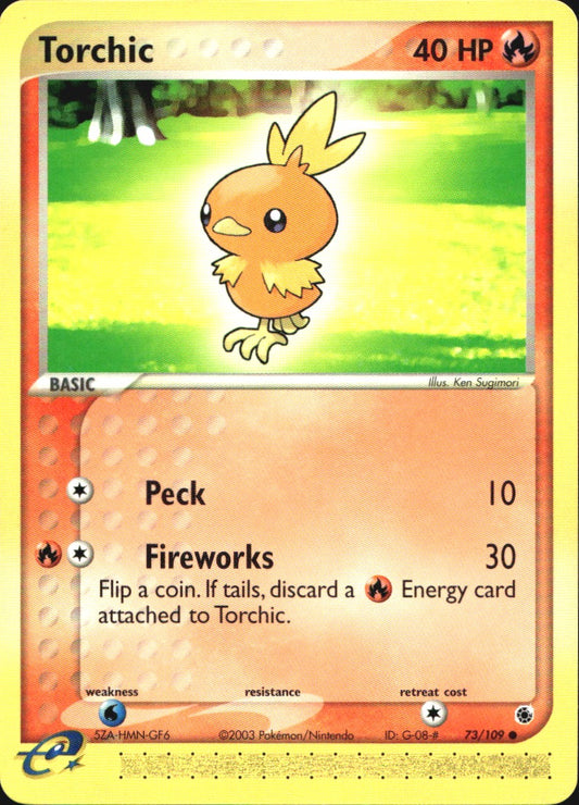 Torchic 73/109 Common Ruby & Sapphire Pokemon Near Mint