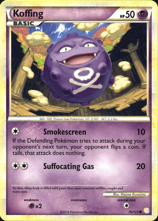 Koffing 70/123 Common HeartGold & SoulSilver Pokemon Near Mint