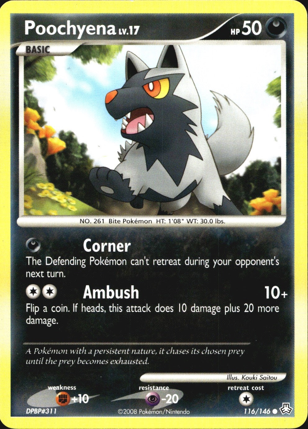 Poochyena 116/146 Common Legends Awakened Pokemon Near Mint