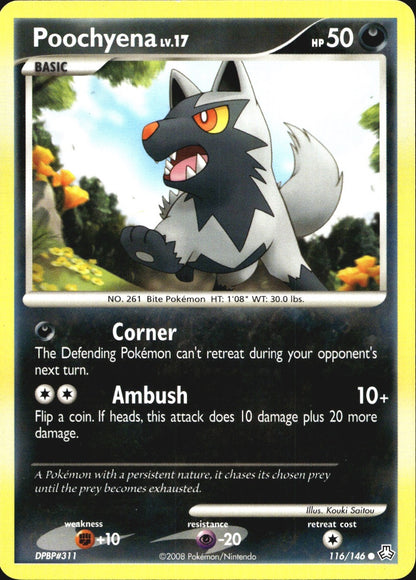 Poochyena 116/146 Common Legends Awakened Pokemon Near Mint