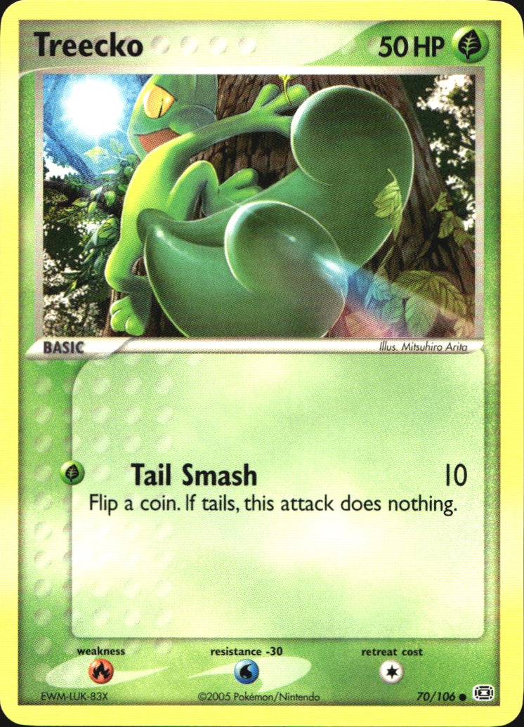 Treecko 70/106 Common Emerald Pokemon Near Mint