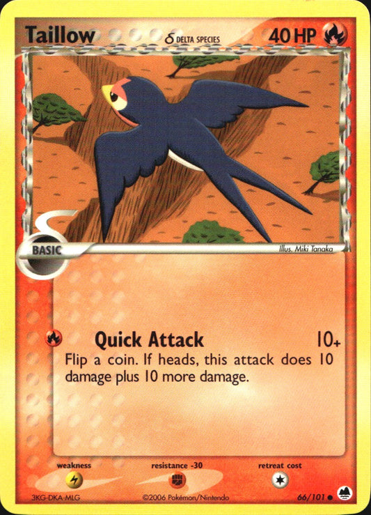 Taillow 66/101 Common Dragon Frontiers Pokemon Near Mint