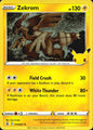 Zekrom 010/025 Rare Celebrations Pokemon Near Mint