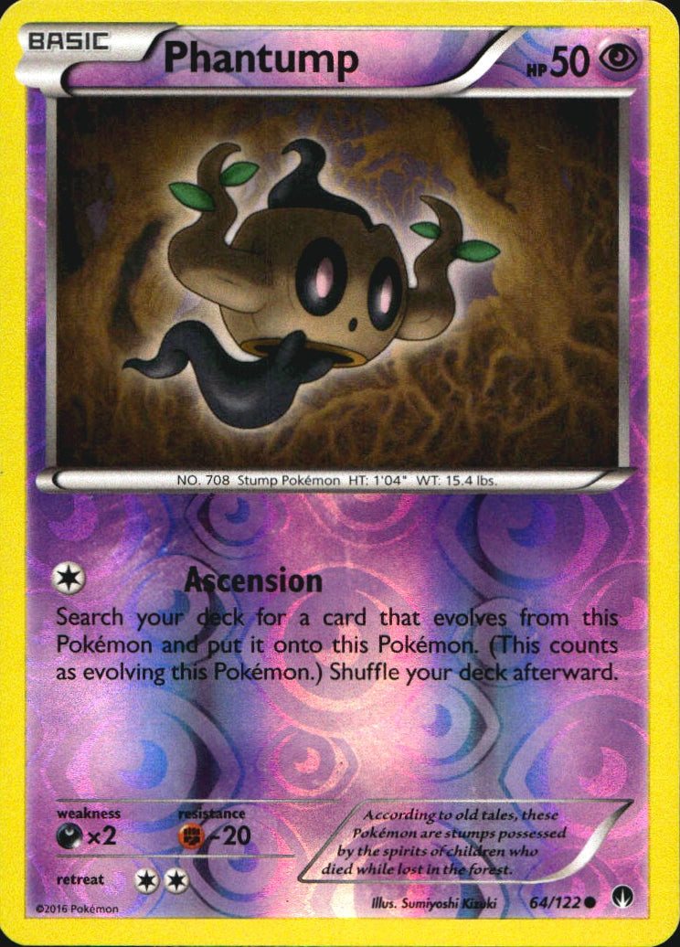 Phantump 64/122 Common BREAKpoint Pokemon Reverse Holo Near Mint