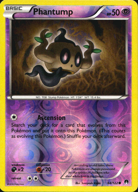 Phantump 64/122 Common BREAKpoint Pokemon Reverse Holo Near Mint