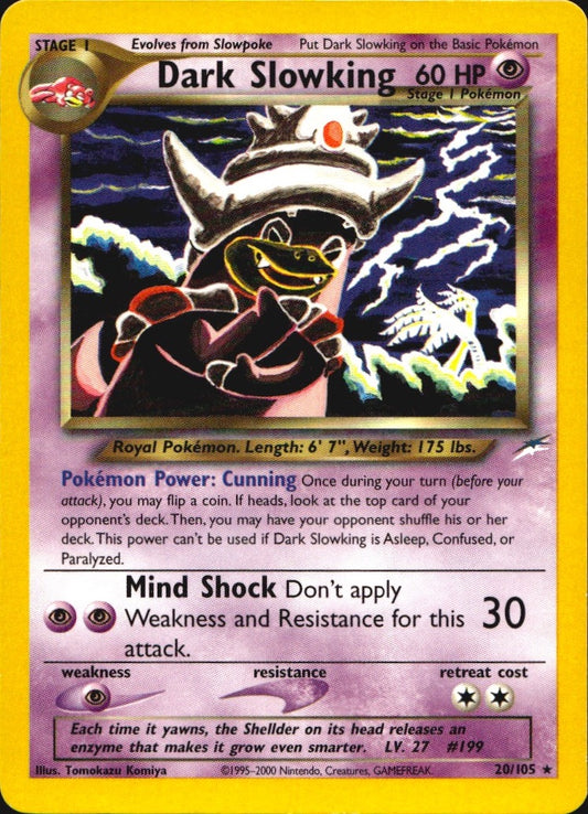 Dark Slowking 20/105 Rare Neo Destiny Pokemon Near Mint
