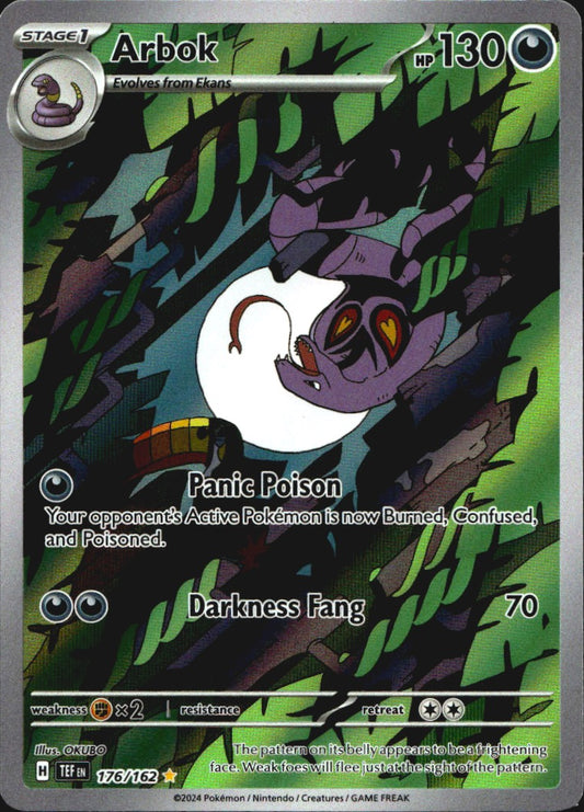 Arbok 176/162 Illustration Rare Temporal Forces Pokemon Near Mint