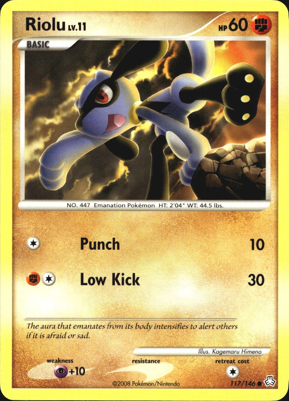 Riolu 117/146 Common Legends Awakened Pokemon Near Mint