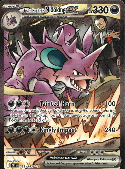 Team Rocket's Nidoking ex 233/182 Destined Rivals Pokemon NM