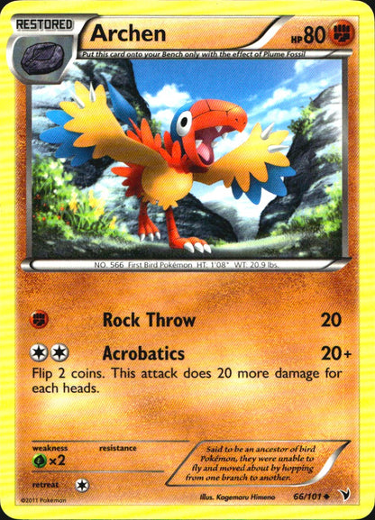Archen 66/101 Uncommon Noble Victories Pokemon Near Mint