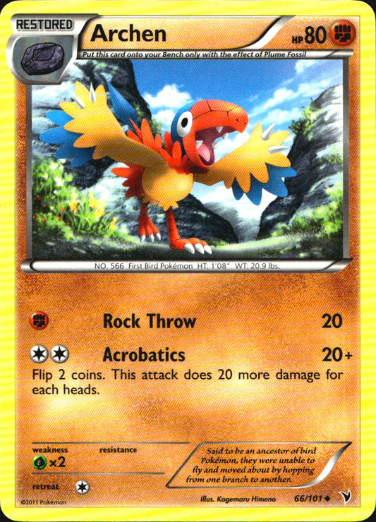 Archen 66/101 Uncommon Noble Victories Pokemon Near Mint