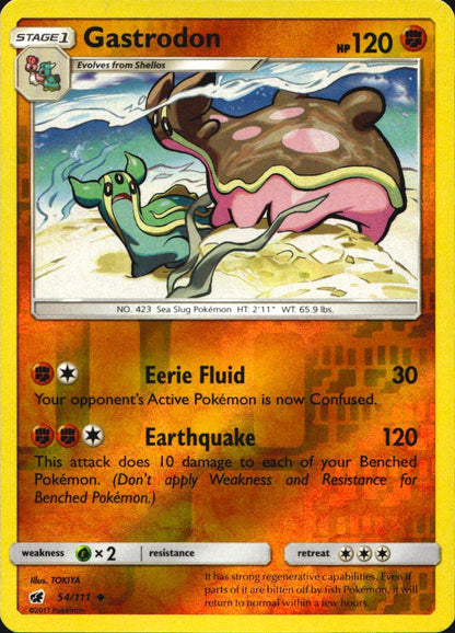 Gastrodon 54/111 Uncommon Crimson Invasion Pokemon Reverse Holo Near Mint