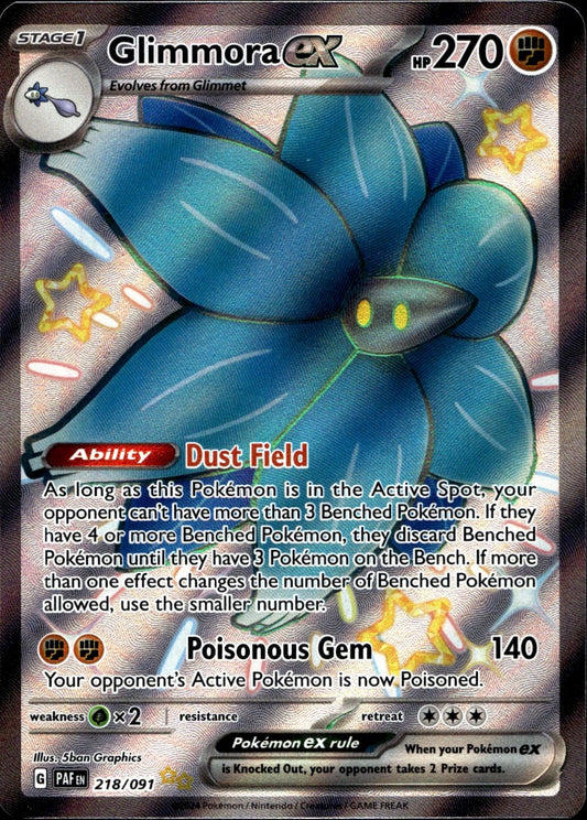 Glimmora ex 218/091 Shiny Ultra Rare Paldean Fates Pokemon Near Mint